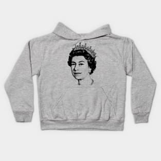 Queen Elizabeth T Shirt RIP - Queen of England Memoriam Kids Hoodie